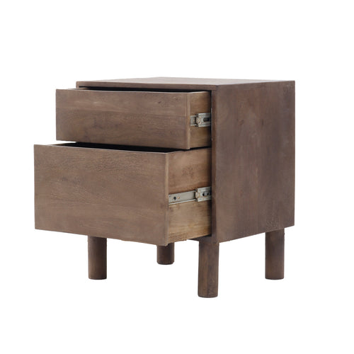 Giga Meubel Nachtkastje Liana - Bruin - Mangohout - 50x38x57cm - vtwonen shop