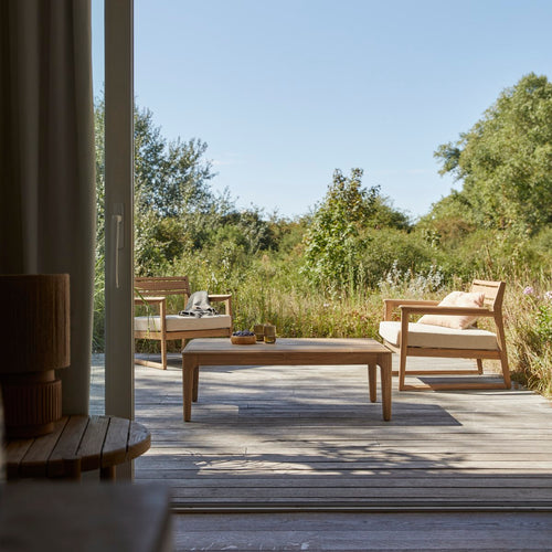 Tikamoon 2-zits loungeset van massief teak - Naturel