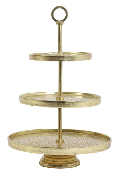 Light & Living etagere LUTEK - Ø32x48cm - goud - vtwonen shop