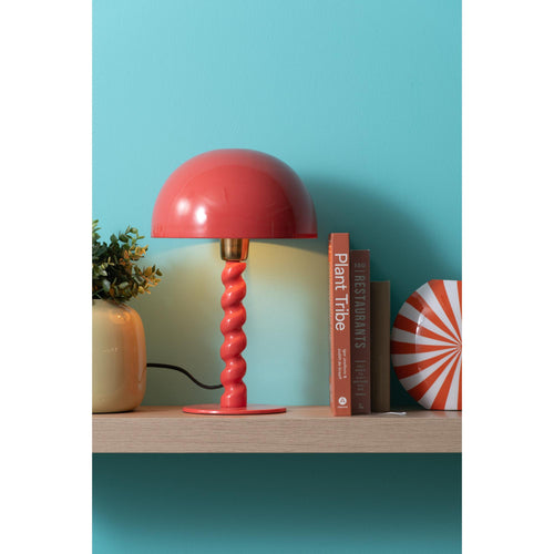 Leitmotiv tafellamp Prisa - rood - 25x25x39cm - Paddenstoellamp