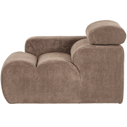 WOOOD 1-zits element bank arm rechts Novi - Ribstof - Taupe - 86x109x113 - vtwonen shop