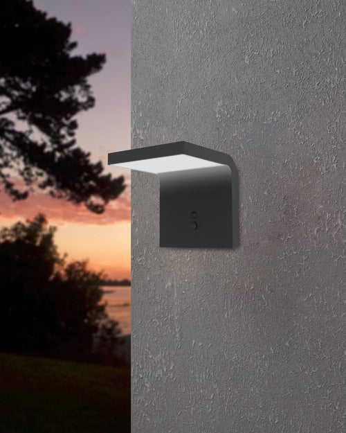 EGLO solar wandlamp buiten Spiante - led - 14 cm - zwart/wit - vtwonen shop