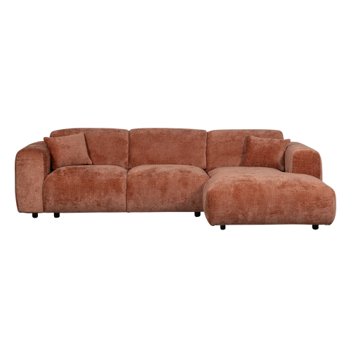 WOOOD chaise longue bank rechts Cloud - Chenille - Terra - 80x280x165
