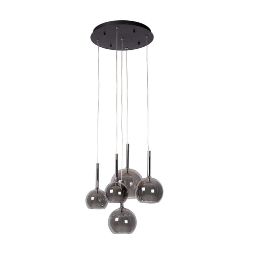 Atmooz hanglamp Saigon 5 - zwart - Ø 40 x H 130 cm - G4