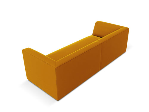 Micadoni Bank Ruby 3-zits, flueel, geel - 93x232x69cm