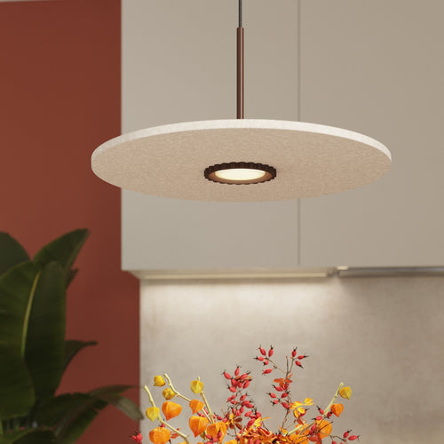 Sollux Lighting Hanglamp OVO 1 brązowa/beżowa filc Gx53 - 40x40x125cm