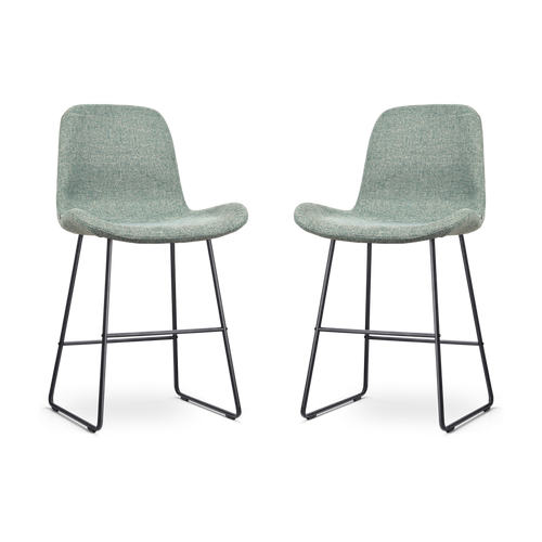 Nolon Nino-Fé Barkrukken Set van 2 - Zacht Groen - Zwart - 65 cm