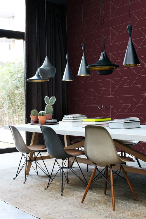 Origin Wallcoverings behang grafische lijnen rood - 0,53 x 10,05 m - 347727 - vtwonen shop