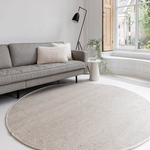 Interieur05 Rond Wollen Vloerkleed Ivoor wit Vik - 200 x 200 cm - vtwonen shop