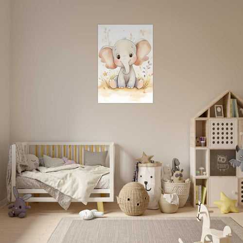 Artfulprints  Schattige olifant   poster 70x100 cm - vtwonen shop