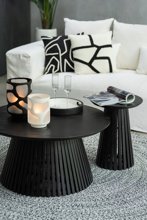J-Line tafel Vincent - hout - zwart - medium