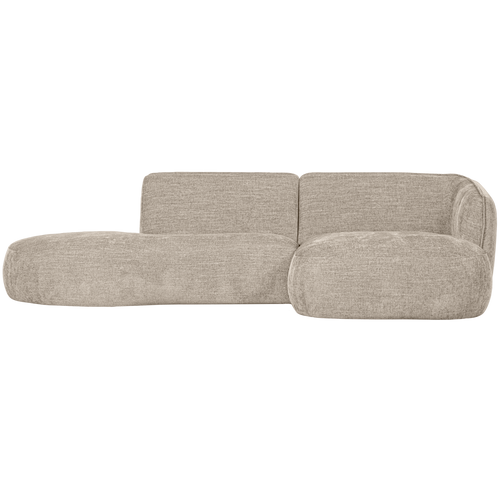 WOOOD chaise longue Polly - Polyester - Zand - 71x258x105/150 - vtwonen shop