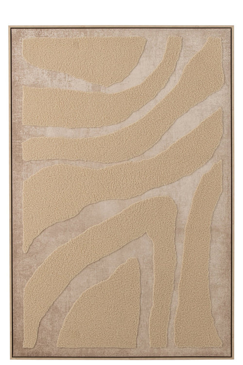 J-Line Schilderij Wool - polystyreen - beige