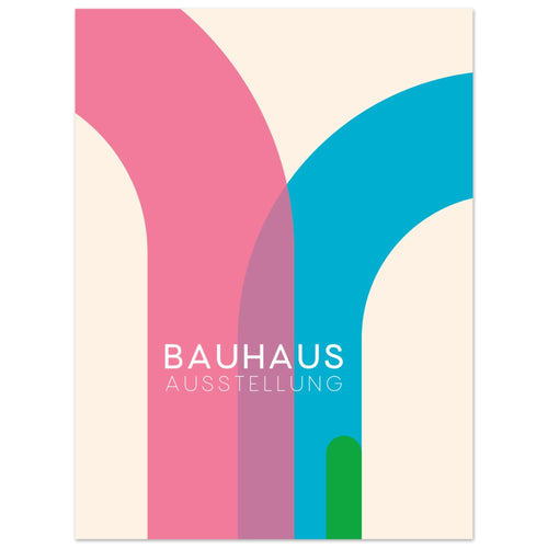 Artfulprints  Bauhaus - Blue arches   poster 30x40 cm - vtwonen shop