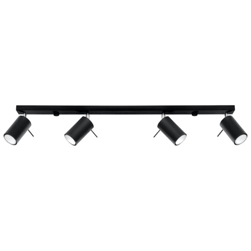 Sollux Lighting Plafondlamp RING 4L zwart - 80x6x16cm