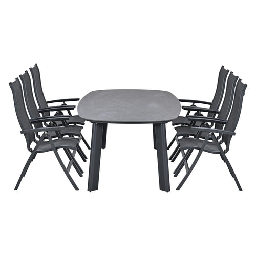 Garden Impressions Tuinset Hilly 7-delig verstelbaar - Albano tuintafel