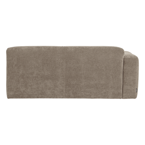 WOOOD 2-zits bank arm links Mojo Base - Rib - Donkerzand - 74x185x97