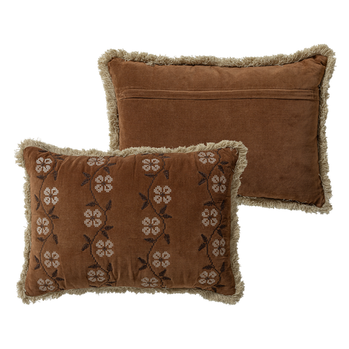 WOOOD kussens bruin/ecru Rela - Set Van 4 - 50x50x10