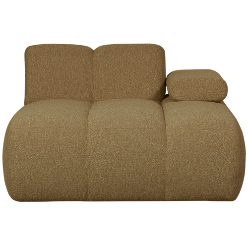 WOOOD chaise longue element rechts Mojo - Bouclé - Geel -74x162x122cm - vtwonen shop