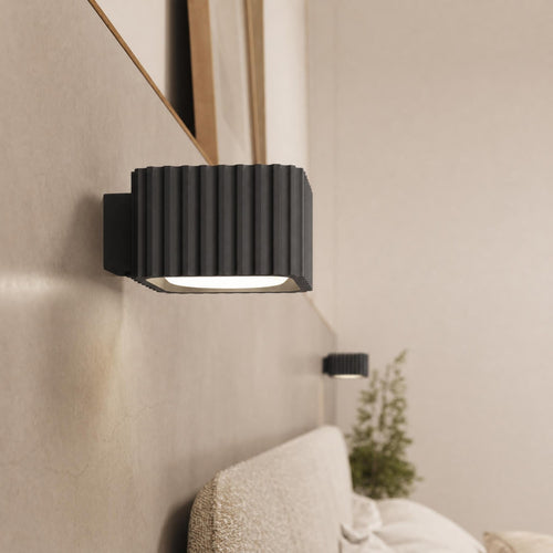 Sollux Lighting Wandlamp RIFF zwart Gx53 - 10x12x6cm