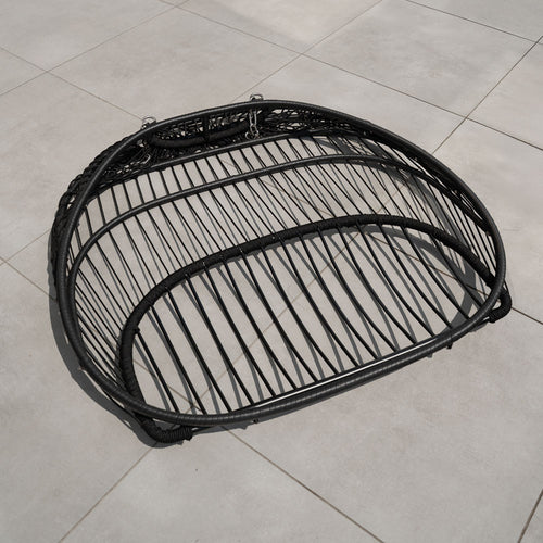 HOME DELUXE hangstoel LOMA – 2 zits zwart - vtwonen shop