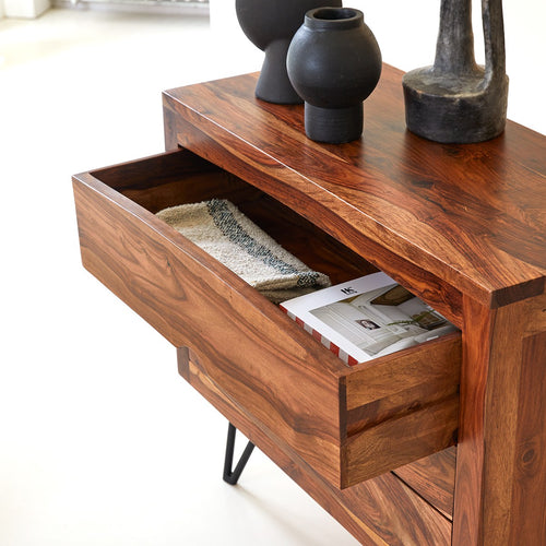 Tikamoon Massief palissander ladekast - Bruin - vtwonen shop