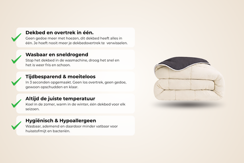 SnoozyBed - Dekbed zonder overtrek Coco & Ash