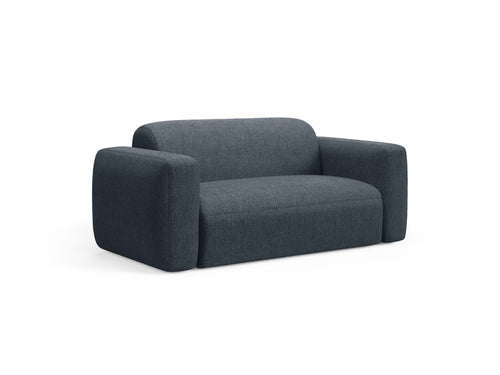 Cosmopolitan Design Modulaire bank Strino 2-zits, structurele stof donkerblauw - 98x180x78cm