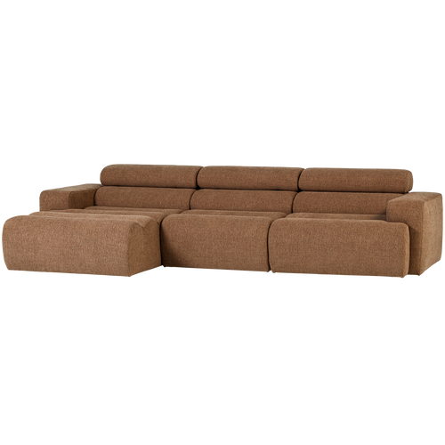 WOOOD chaise longue bank links Novi - Polyester - Karamelbruin - vtwonen shop