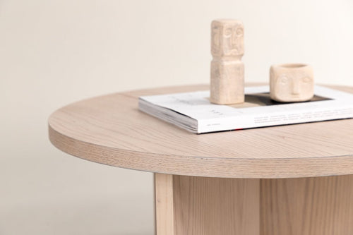 BRAM Salontafel Rosaria - ø85 cm - Whitewash - vtwonen shop