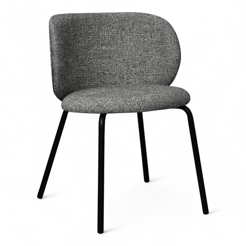 Furnhouse eetkamerstoel Nanna - Grijs - Stof (Bouclé) - Set van 6