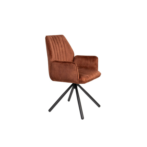 Housecraft Living Jamie Eetkamerstoelen met armleuning Rust/ Bruin - Set van 2 - vtwonen shop