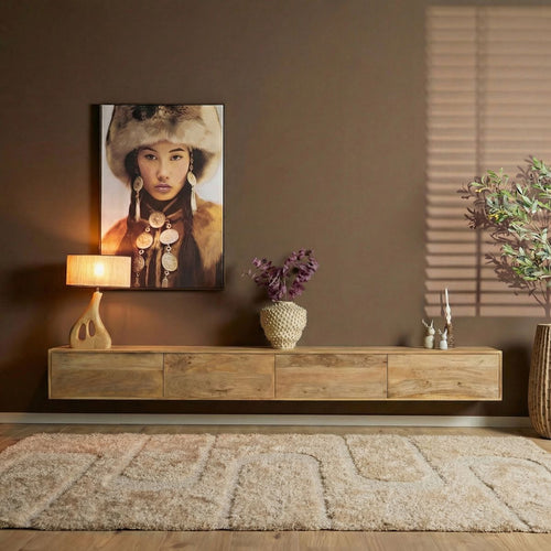 Starfurn Tv-meubel Vision - Naturel Hout - 240x30x35cm