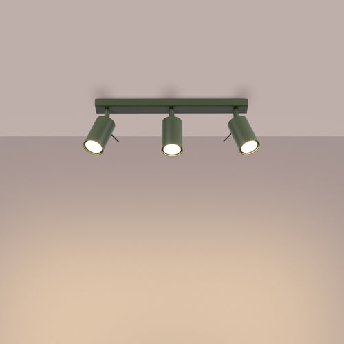 Sollux Lighting Plafondlamp RING 3L olijfgroen - 45x6x17cm
