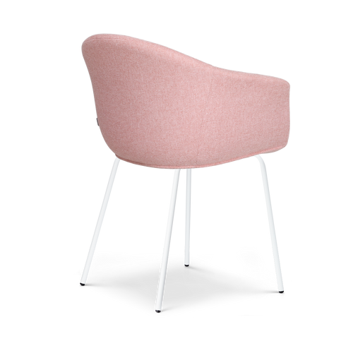 Nolon Nora-Otis Eetkamerstoelen Set van 2 - Zacht Roze - Witte Poten - vtwonen shop