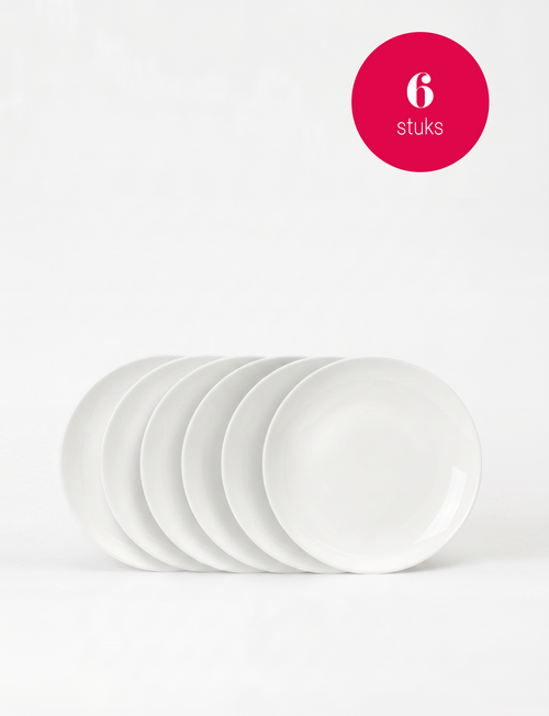 vtwonen - Borden - Wit - 15 cm - Set van 6
