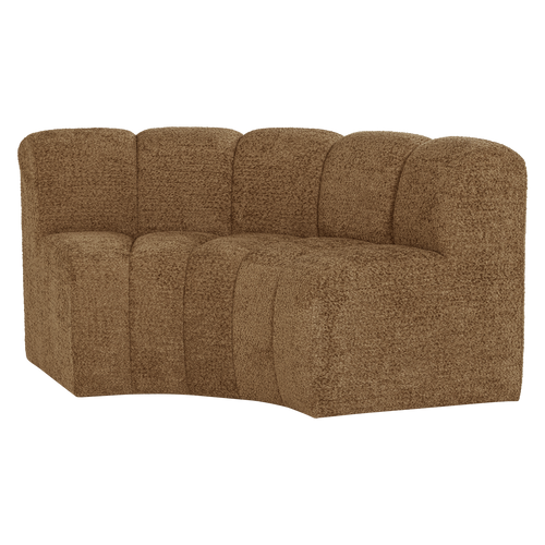 WOOOD eetbank halfronde hoek rugleuning Mojo - Wollig - Geel - 83x152x74