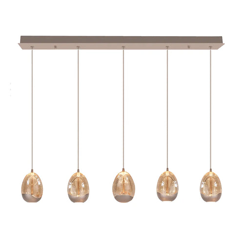 Highlight hanglamp Egg - 5 lichts - 108  x 155   cm - champagne