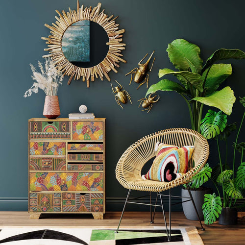Kare Design Wanddecoratie Atlas Beetle goud