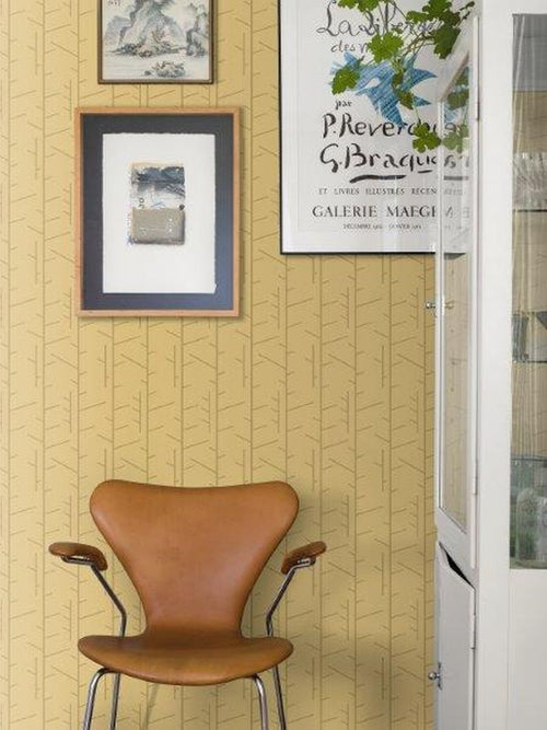 Borastapeter behang grafisch motief geel - 53 cm x 10.05 m - 660756 - vtwonen shop