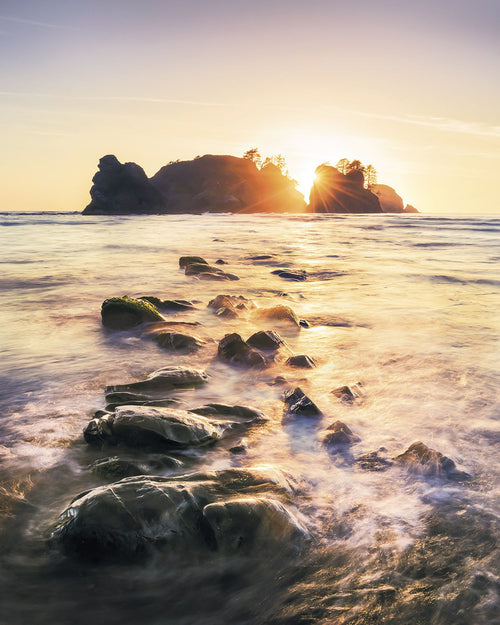 Sanders & Sanders fotobehang zonsondergang grijs - 200 x 250 cm - 612524