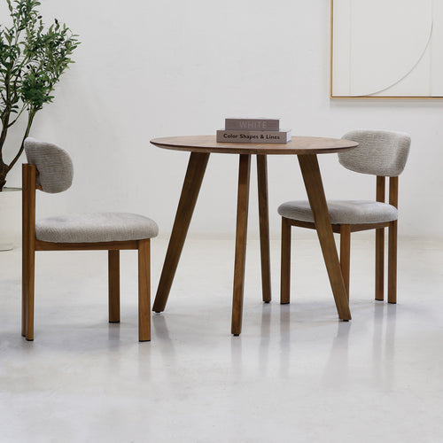 Giga Meubel Eettafel Oslo Rond - Mangohout - Naturel - 90x90x76cm - vtwonen shop