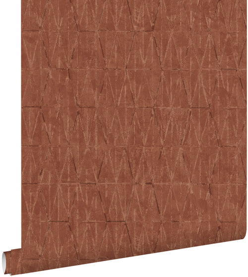 ESTAhome behang grafische lijnen terracotta bruin - 50 x 900 cm - 131415 - vtwonen shop