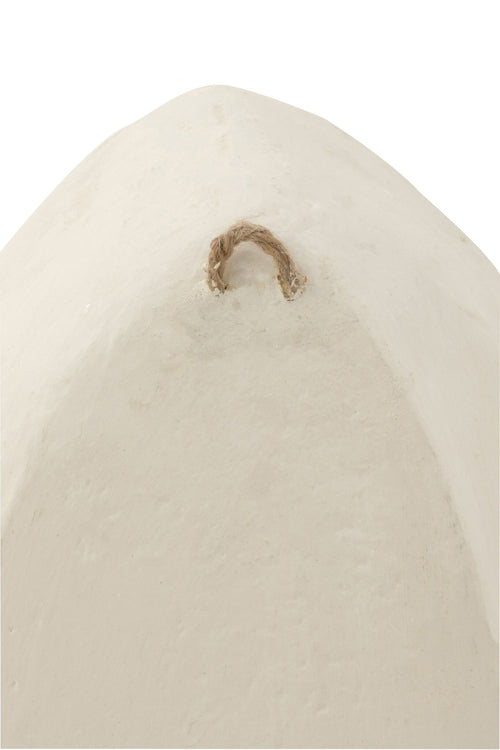J-Line wandrek - papier maché - wit - 3 stuks