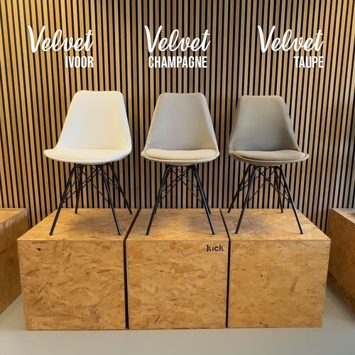 Kick kuipstoel Velvet - Taupe - vtwonen shop