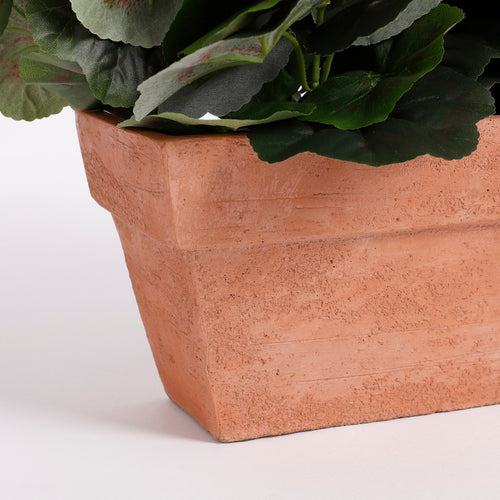 Mica Decorations Geranium Kunstplant in Balkonbak - L29 x B13 x H40 cm - Wit