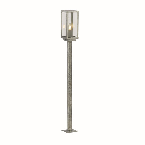 Box II 900 mm buitenpaal, zilver en helder glas, IP44