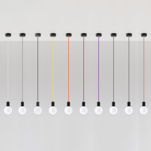 Sollux Lighting Hanglamp EDISON zwart - 8x8x106cm