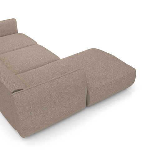 Sia Home - Hoekbanken links LIVIA - Bouclette stof - Mol - 272cm - vtwonen shop