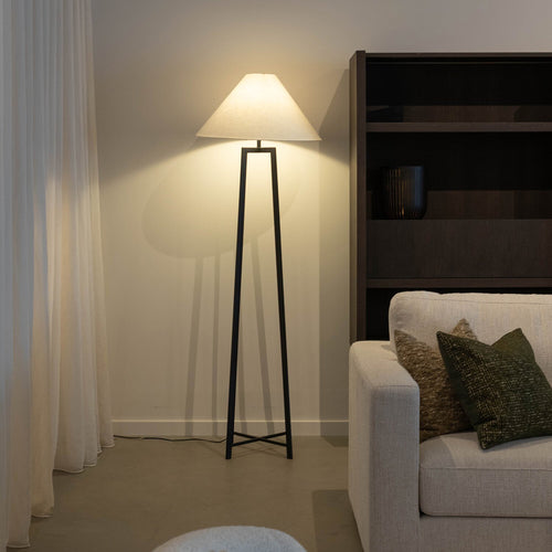 Atmooz vloerlamp Leoni - zwart - Ø 55 x H 170 cm - E27